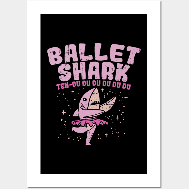 Ballerina Girl T-Shirt I Ballet Teacher Gift Wall Art by biNutz